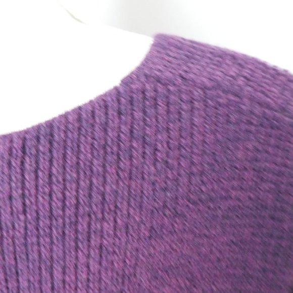Artizia Wilfred Free 100% Wool Plum Purple Knit Sweater V Neck Medium - Picture 6 of 11